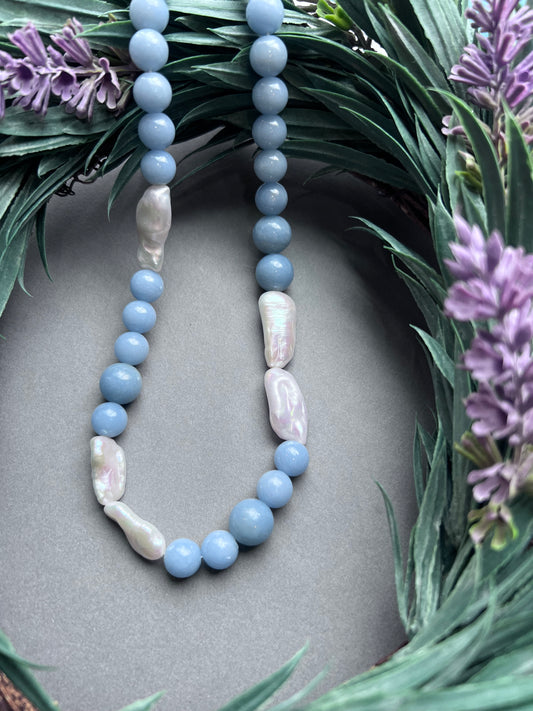 Cloud in the Sky Natural Baroque Pearl Necklace